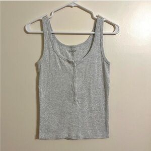 Brandy Melville Gray Button Up Tank